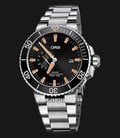 Oris Aquis 01-743-7733-4159-07-8-24-05PEB Small Second Date Black Dial Stainless Steel Strap-0